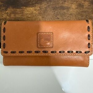Dooney & Bourke Brown Leather Clutch